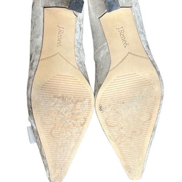 J Renee Alexis Jeweled Velvet Pumps Wedding Shoes Size 5 - Picture 6 of 6